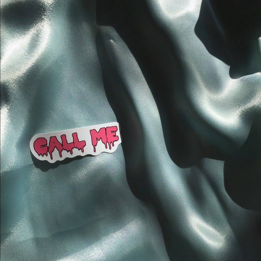 call me laptop stickers